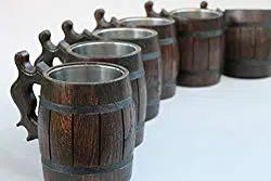 6 Handmade Wooden Beer Mug