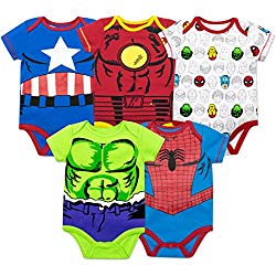 Marvel’s Baby Boys 5 Pack Bodysuit