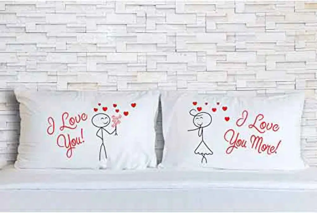 I Love You, I love You More Embroidered Pillowcases
