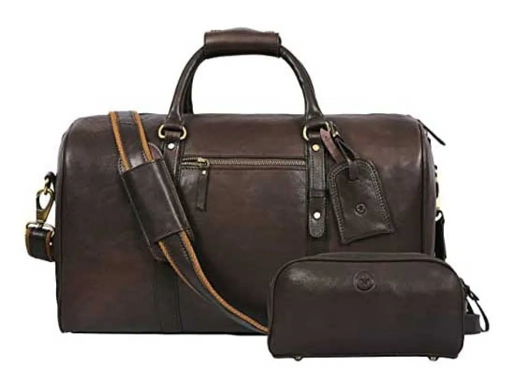 Leather Travel Bag Set