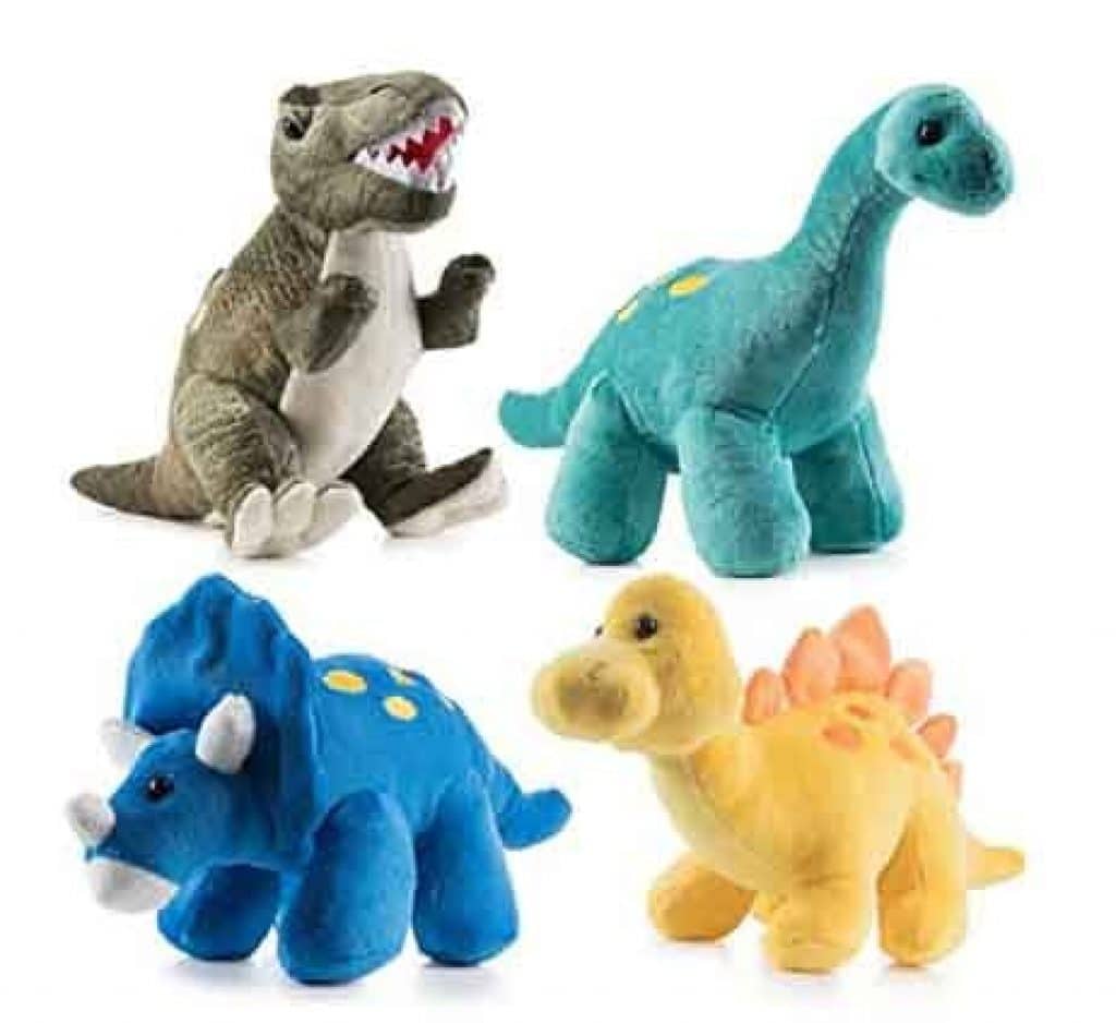 Set of 4 Dinosaurs Plush Set