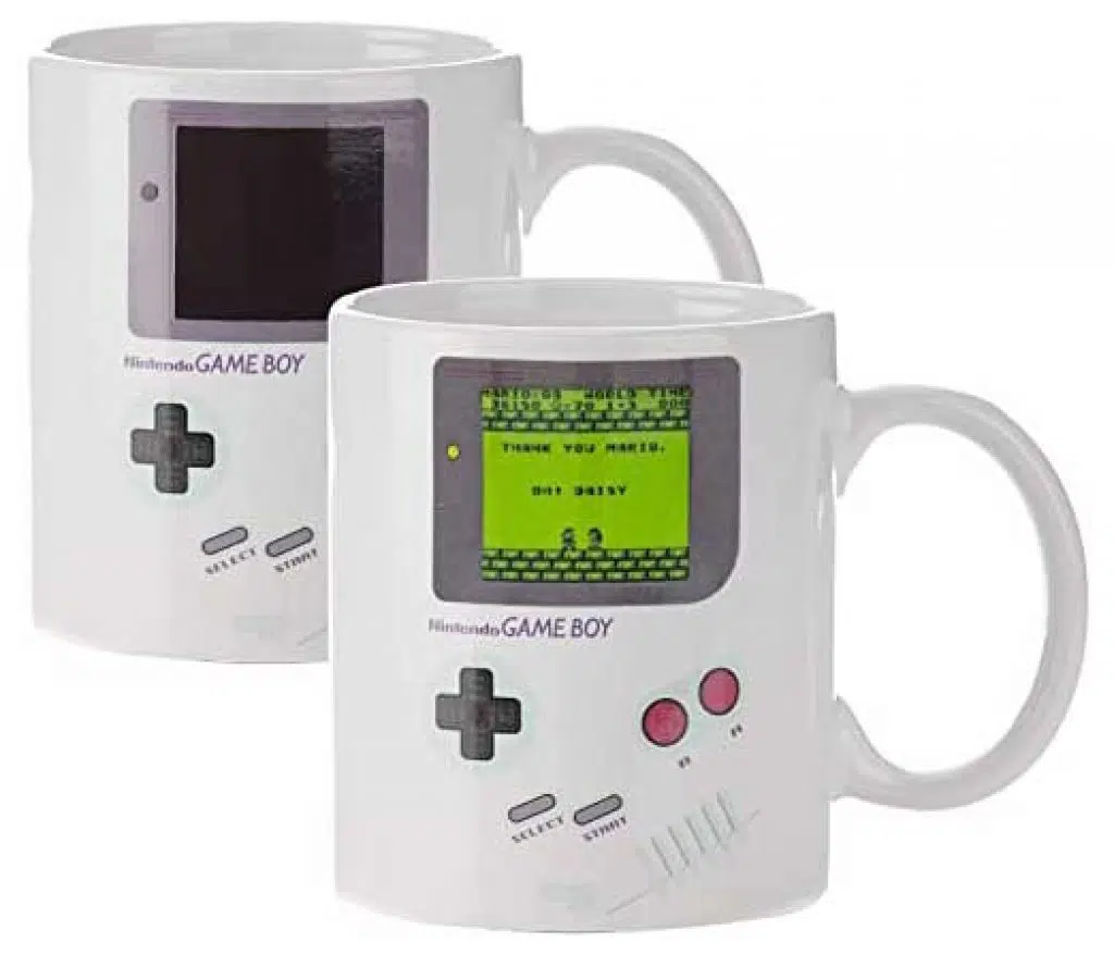 Gameboy heat changing coffee mug