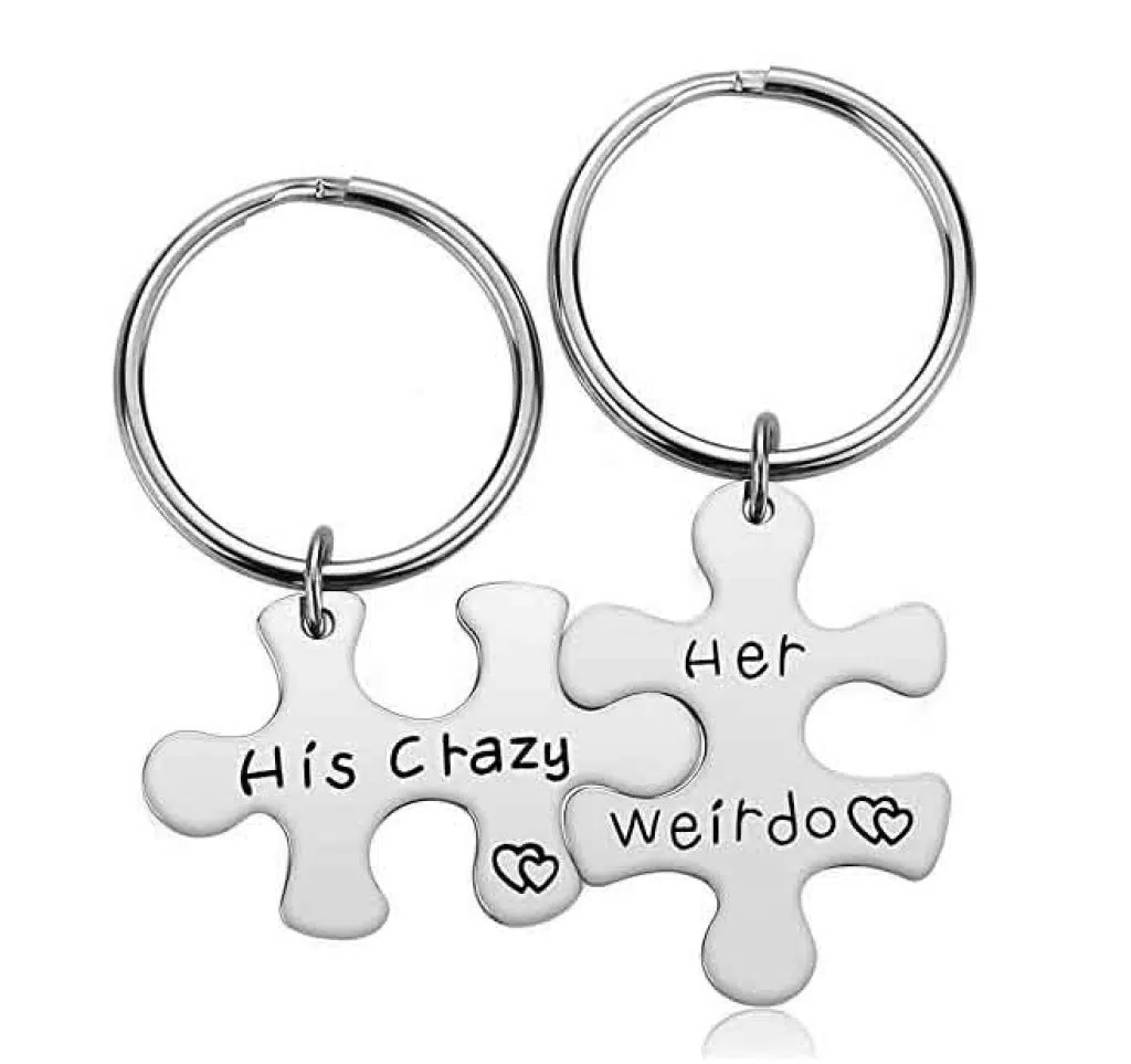 His Crazy Her Weirdo Keychain