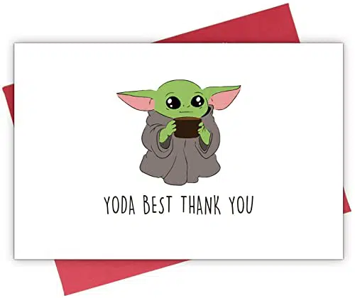 Adorable Baby Yoda Thank You Card