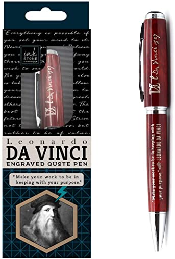 Da Vinci Inspirational Quote Pen