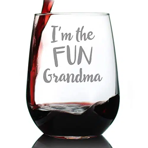 Fun Grandma Stemless Wine Glass