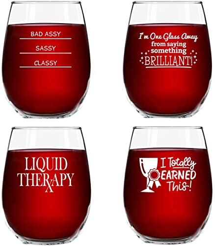Set of Stemless Wine Glasses