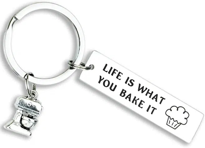 Life is what you bake it keychain