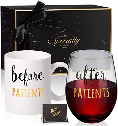 Before and After Patient Wine Glasses