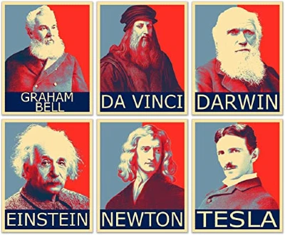 Poster Set of Famous Scientists