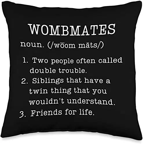 Funny Wombmates Definition Throw Pillow