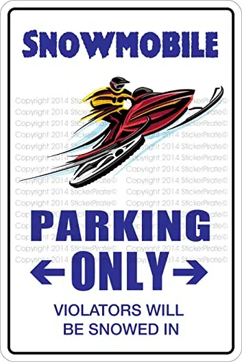 Snowmobile Parking Sign