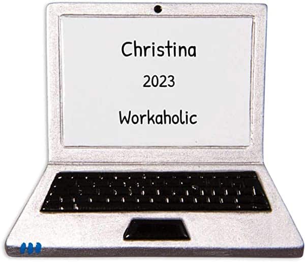 Personalized Laptop Christmas Ornament