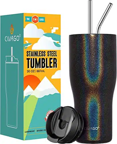 Tumbler with Straw and Lid