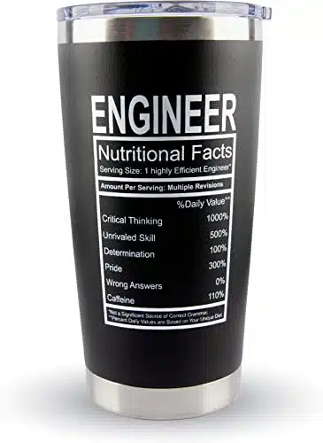 Engineer Nutritional Facts Tumbler