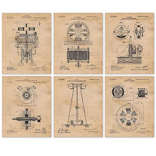 Vintage Tesla Patent Posters