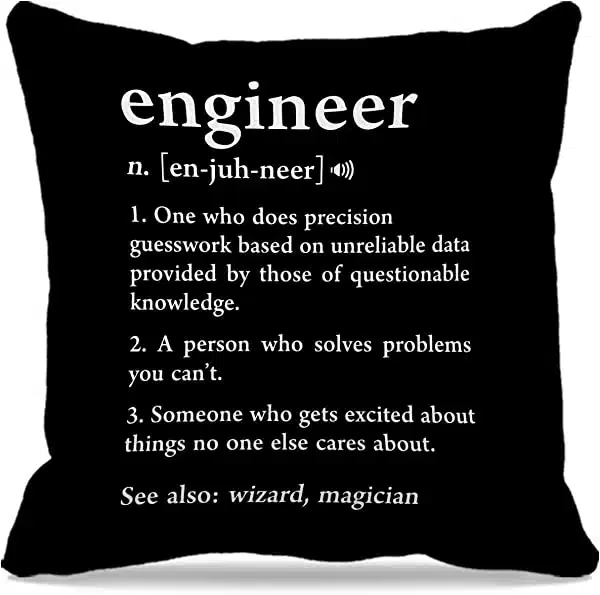 Funny Engineer Definition Throw Pillow